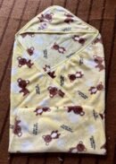 mported Baby Cute Smile Bear Super Soft Printed Baby AC Blanket Hooded Comforter Quilt